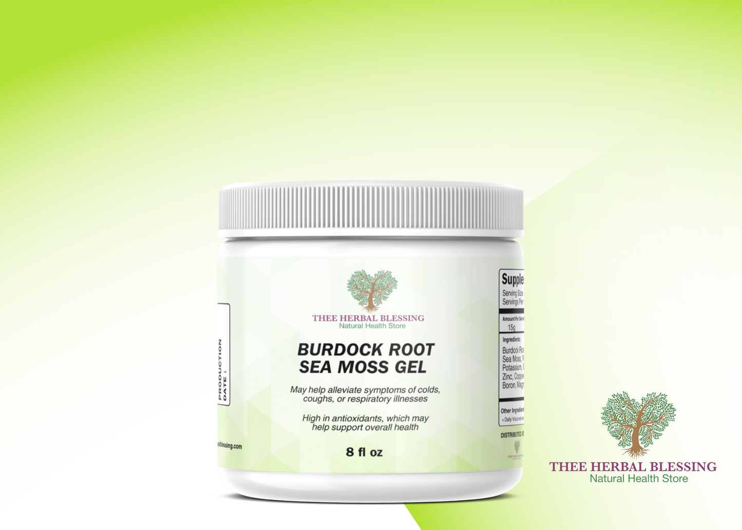 Sea Moss Gel with Burdock Root & Chlorella